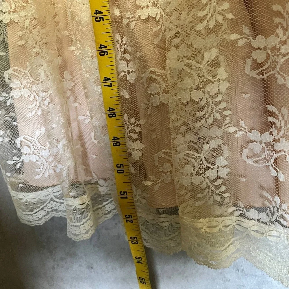 Vintage Scott McClintock Lace Prairie Cottagecore Puff Sleeve Formal Dress 14